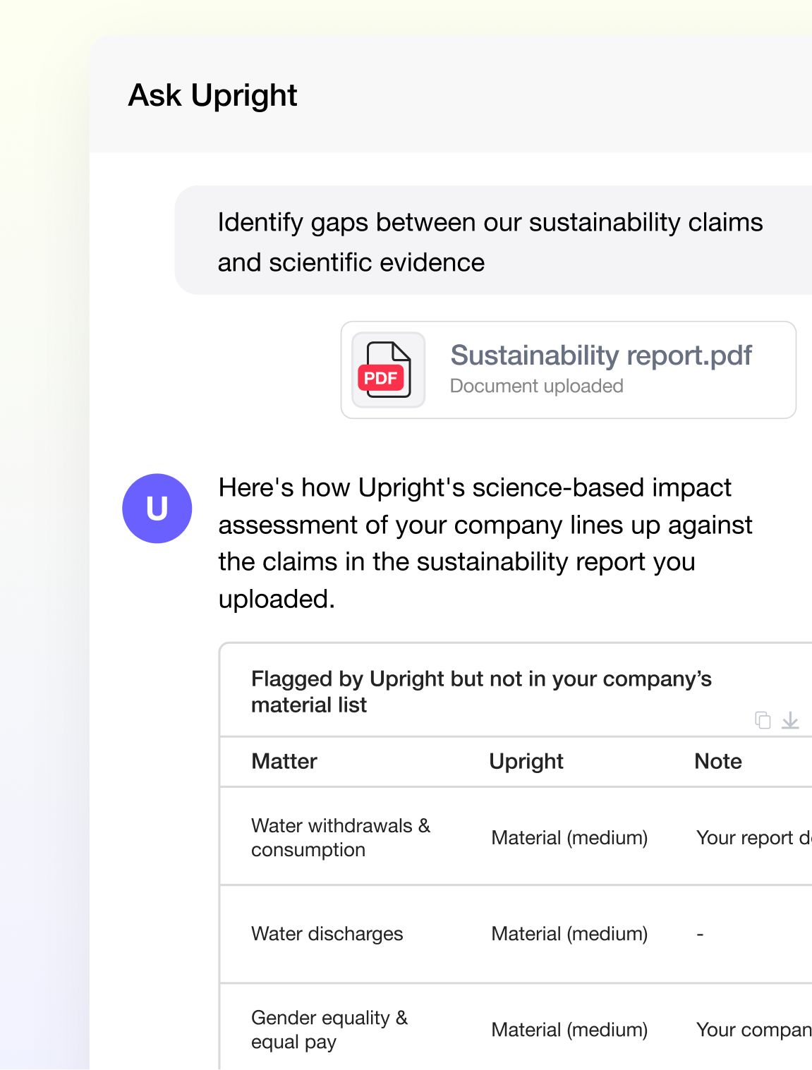 Ask Upright — science-grounded answers with linked evidence
